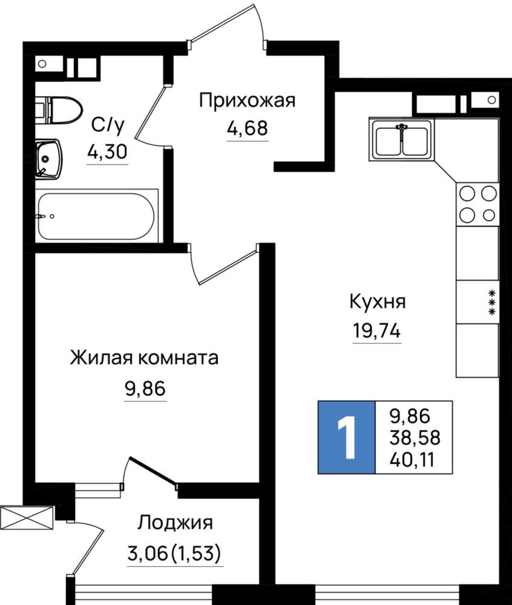 Купить квартиру за 9 225 300 рублей на Ручейная улица, д.1