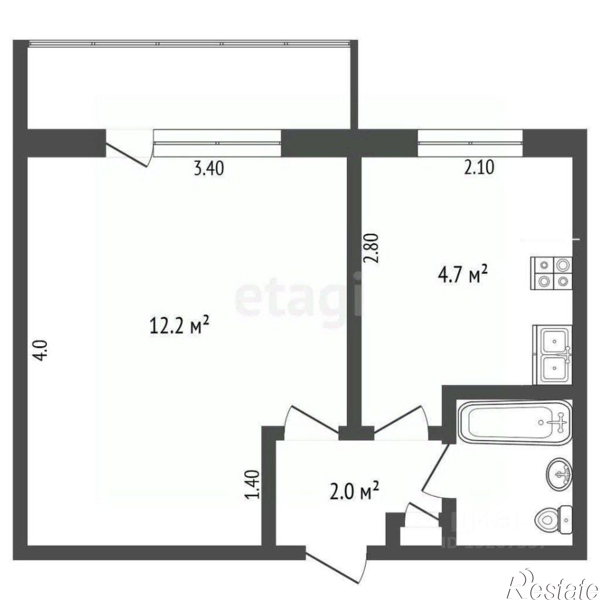 Купить квартиру за 3 600 000 рублей на ул Героев Десантников, 95