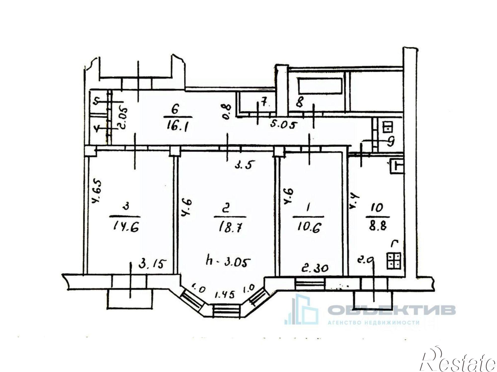 Купить квартиру за 9 200 000 рублей на улица Мира, 14