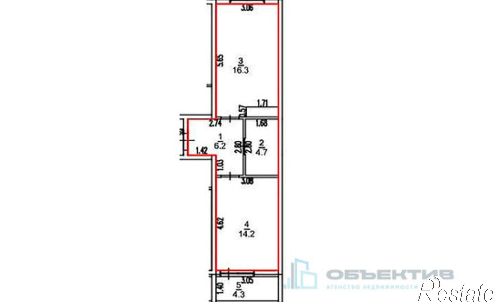 Купить квартиру за 4 700 000 рублей на ул Индустриальная, 3