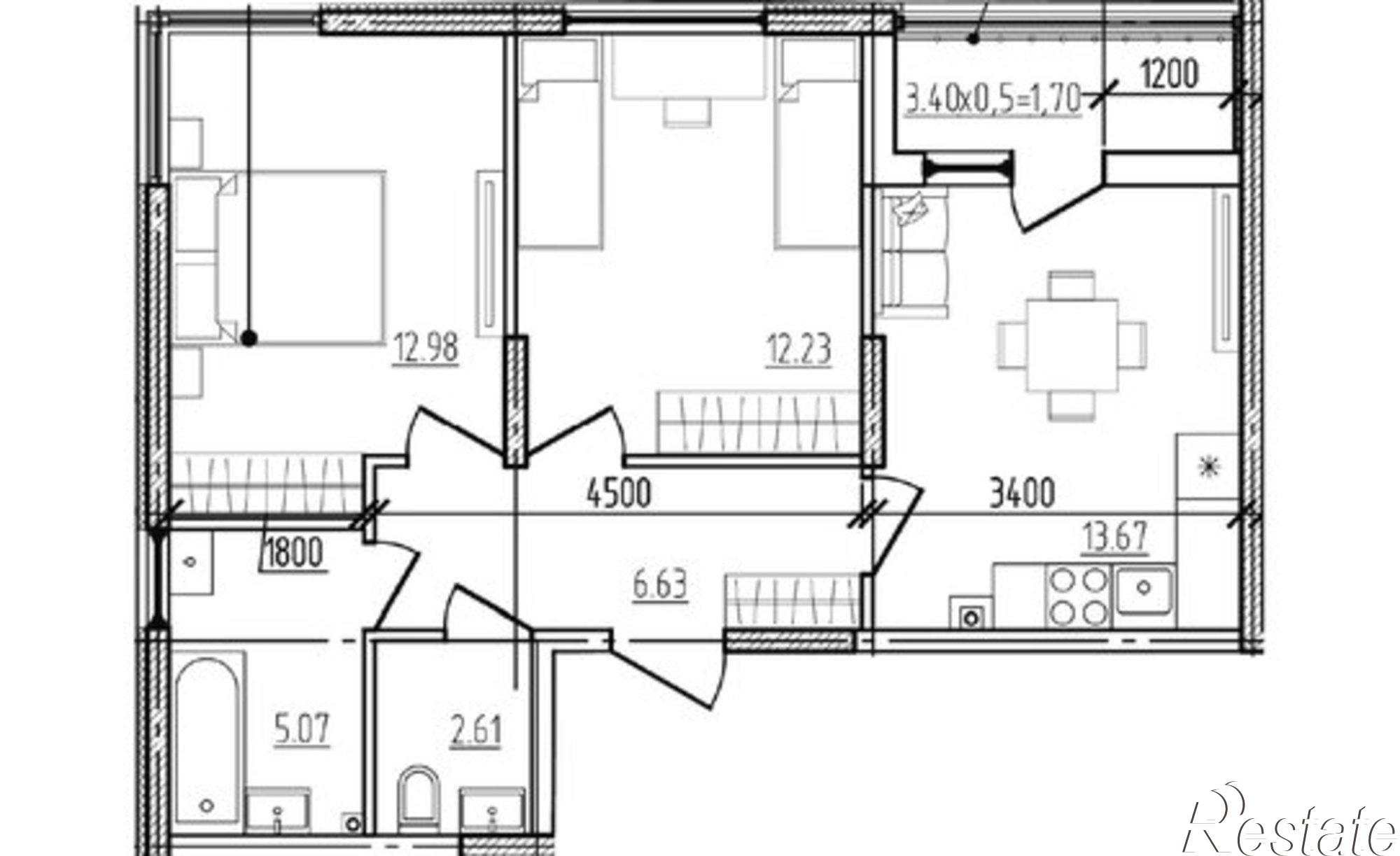 Купить квартиру за 13 667 600 рублей