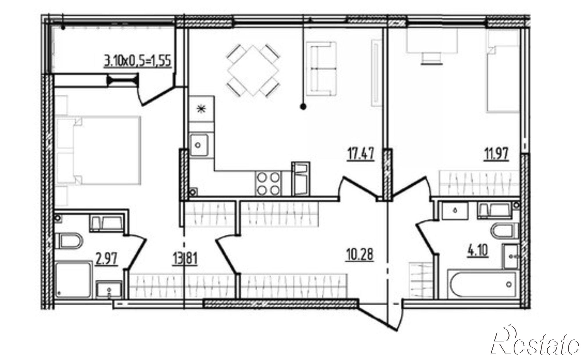 Купить квартиру за 13 538 400 рублей на ул Котанова, 32