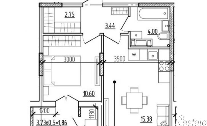1-комн квартира в новом доме ул Котанова, 38,  д. 38