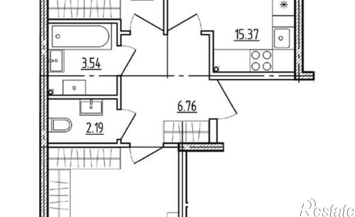 2-комн квартира в новом доме ул Котанова, 38,  д. 38