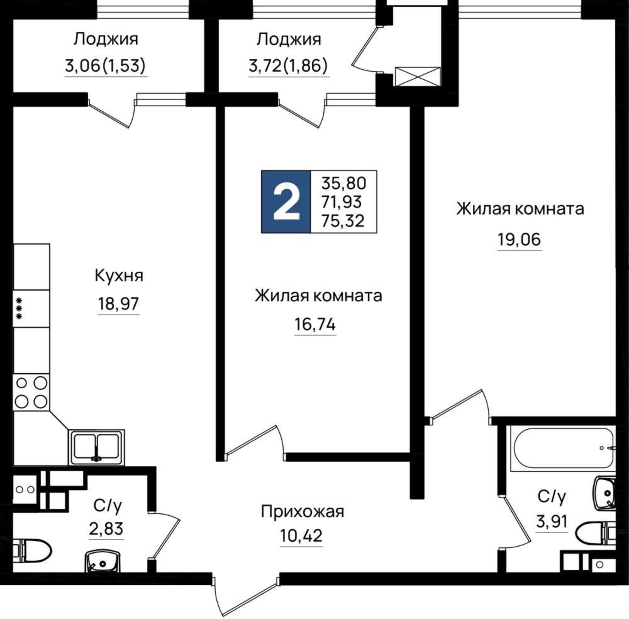 Купить квартиру за 15 817 200 рублей на Ручейная улица, д.1