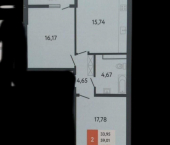 2-комн, 63кв м, этаж 23/24 Мысхакское шоссе, 59