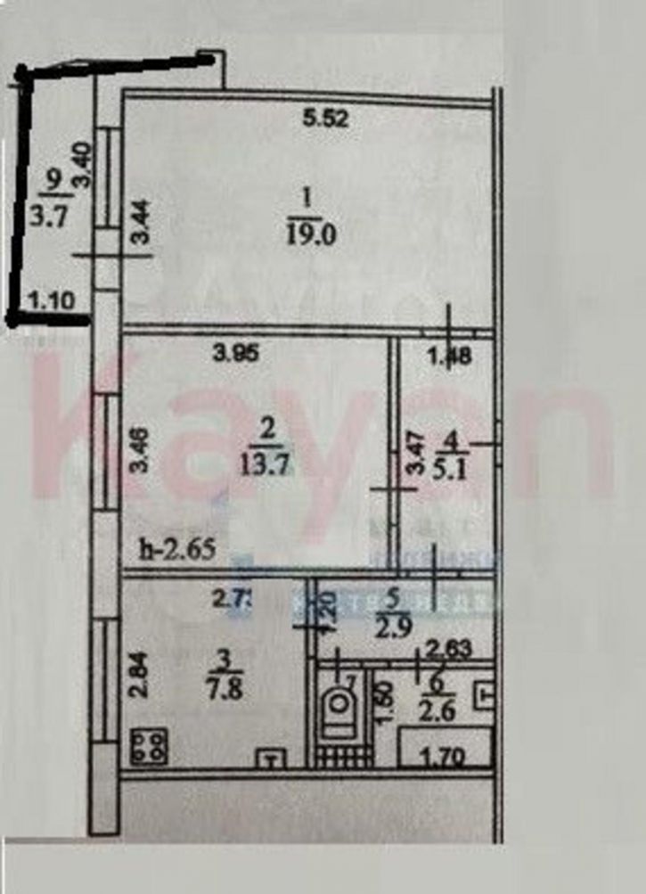 2-комн квартира Видова ул.