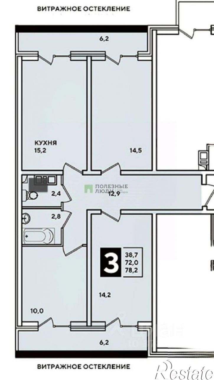3-комн квартира проспект Дзержинского, 247,  д. 247