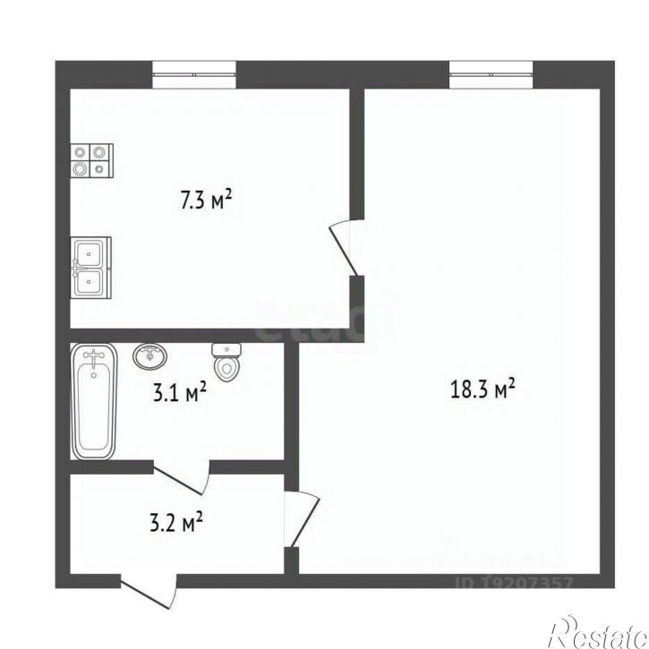 1-комн квартира улица Корницкого, 57,  д. 57