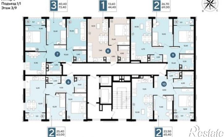 2-комн квартира в новом доме Северный переулок, 4А,  д. 4А