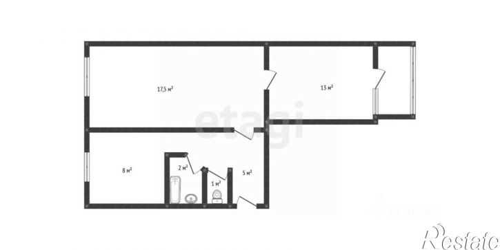 2-комн квартира улица Видова, 125,  д. 125