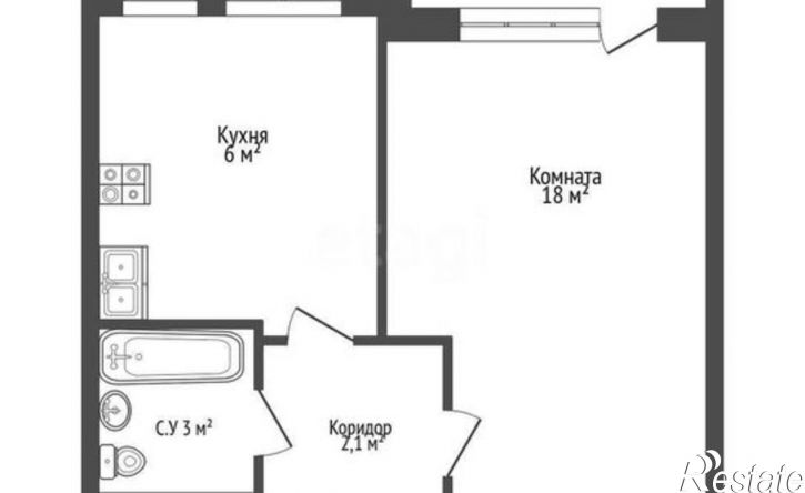 1-комн квартира улица Исаева, 13,  д. 13