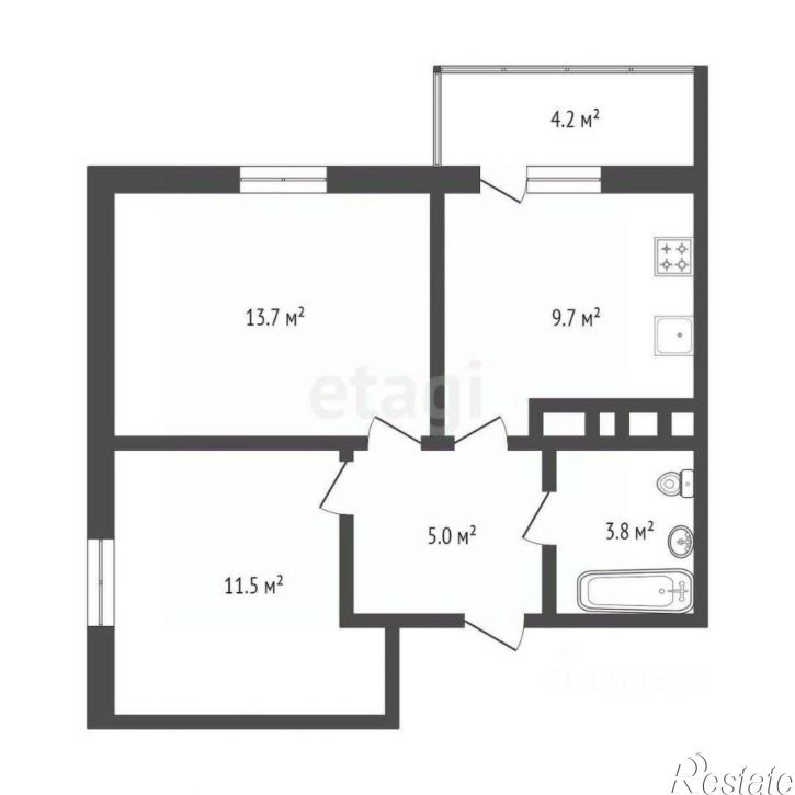 2-комн квартира ул Герцена, 3,  д. 3