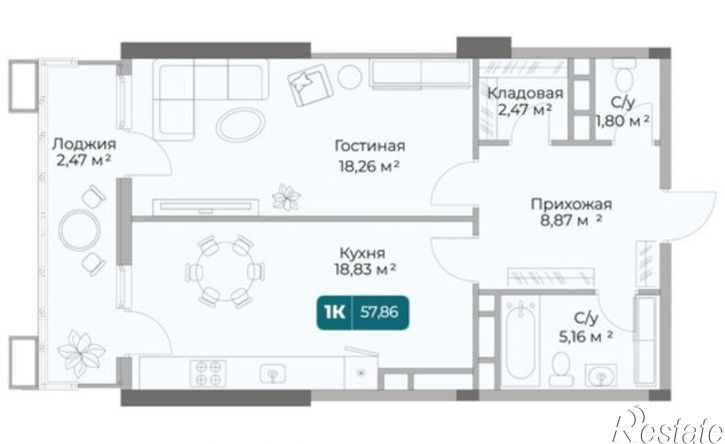 1-комн квартира в новом доме пр-кт Дзержинского, 244 3,  д. 244 3,  к. 3