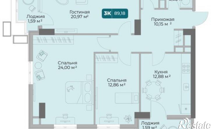 3-комн квартира в новом доме пр-кт Дзержинского, 244 4,  д. 244 4,  к. 4
