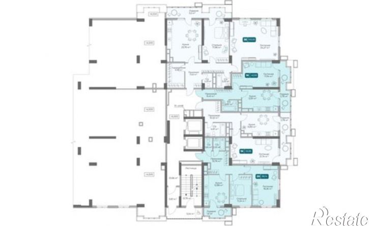 2-комн квартира в новом доме пр-кт Дзержинского, 264 1,  д. 264 1,  к. 1