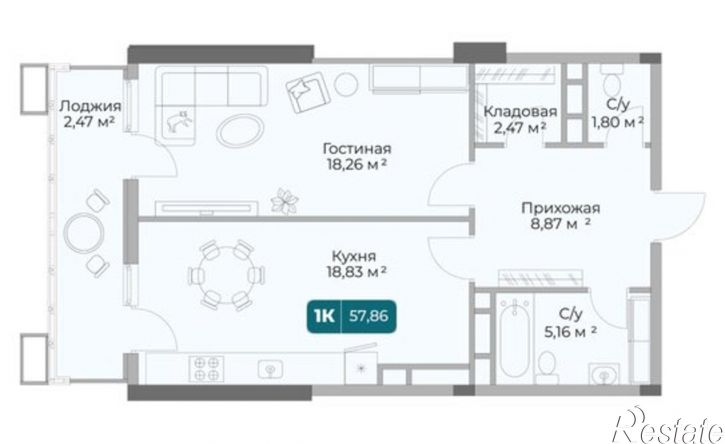 1-комн квартира в новом доме пр-кт Дзержинского, 264 2,  д. 264 2,  к. 2