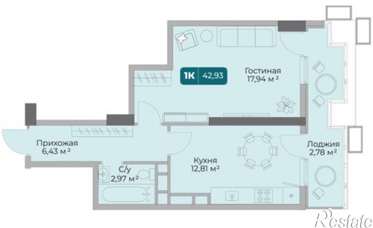 1-комн квартира в новом доме пр-кт Дзержинского, 264 1,  д. 264 1,  к. 1
