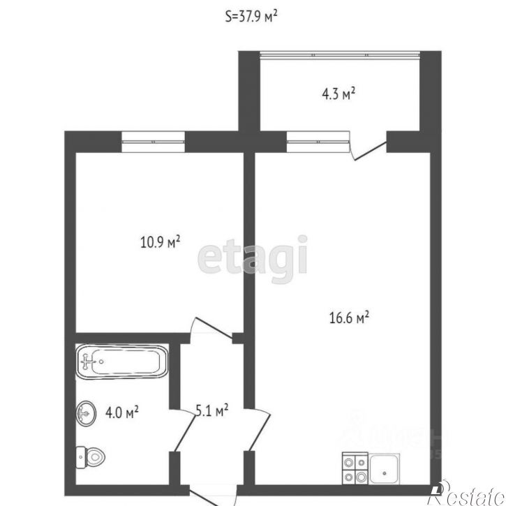 1-комн квартира ул Герцена, 3,  д. 3