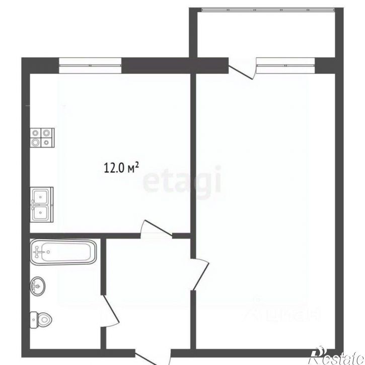 1-комн квартира Теннисный пер, 5,  д. 5