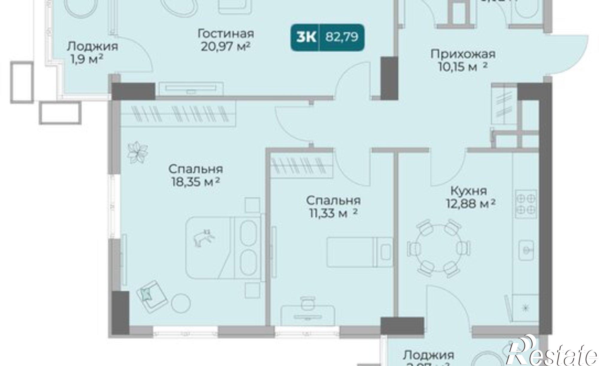 Купить квартиру за 15 067 800 рублей на пр-кт Дзержинского, 264 1