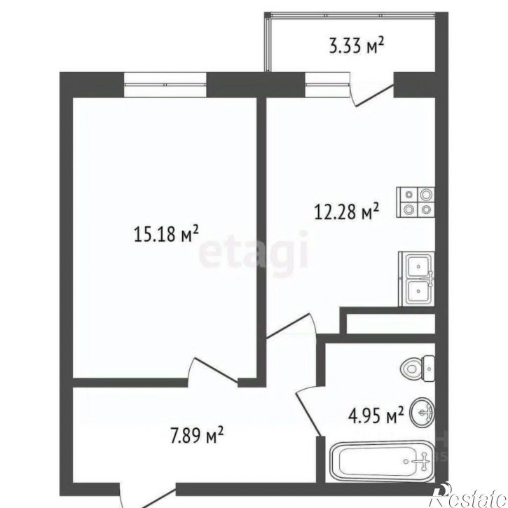 1-комн квартира