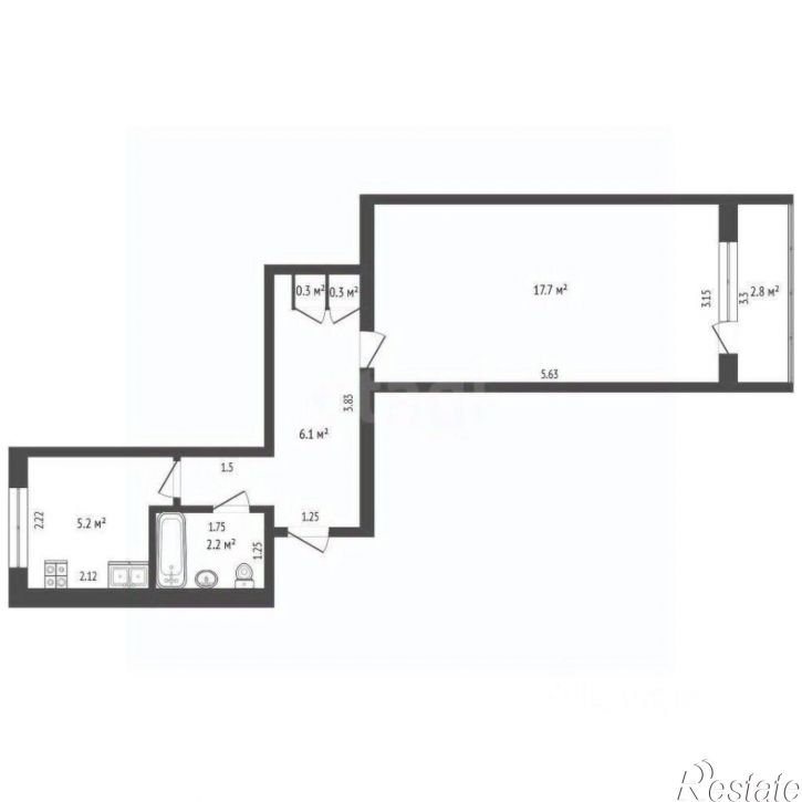 1-комн квартира ул Куникова, 58А,  д. 58А