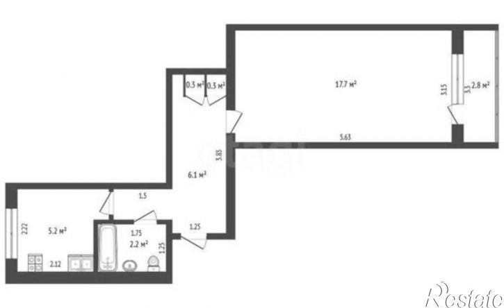 1-комн квартира ул Куникова, 58А,  д. 58А