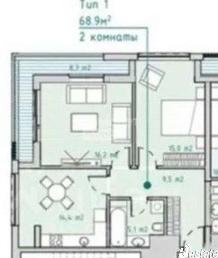 2-комн квартира ул Исаева, 42,  д. 42