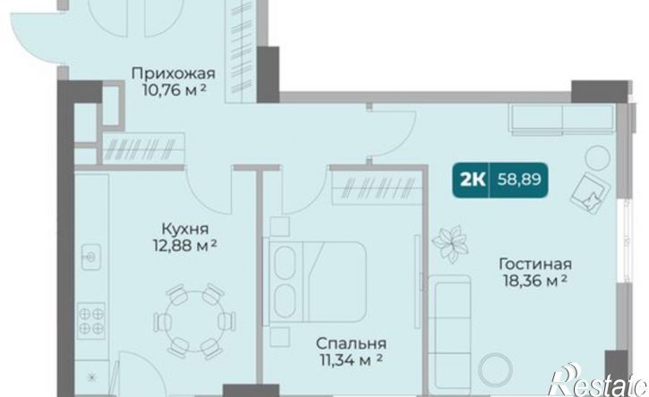 2-комн квартира в новом доме пр-кт Дзержинского, 244 2,  д. 244 2,  к. 2