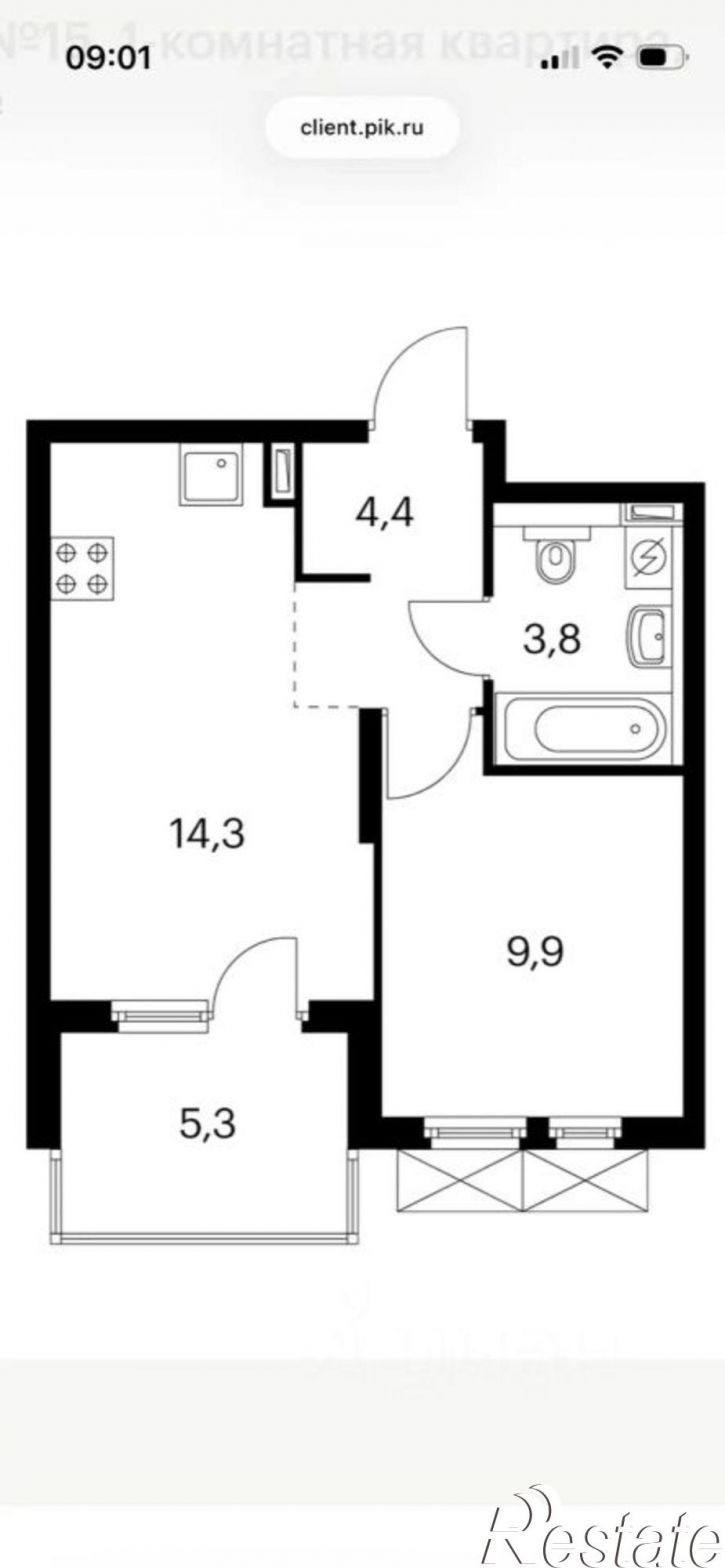 1-комн квартира ул Григорьева, 12 1,  д. 12 1,  к. 1