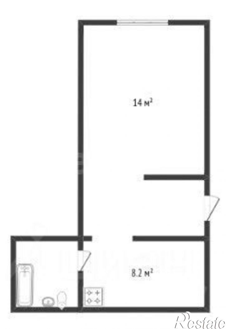 1-комн квартира ул Видова, 123,  д. 123