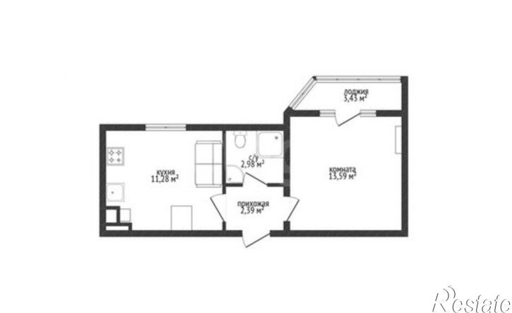 1-комн квартира ул Золотаревского, 6А,  д. 6А
