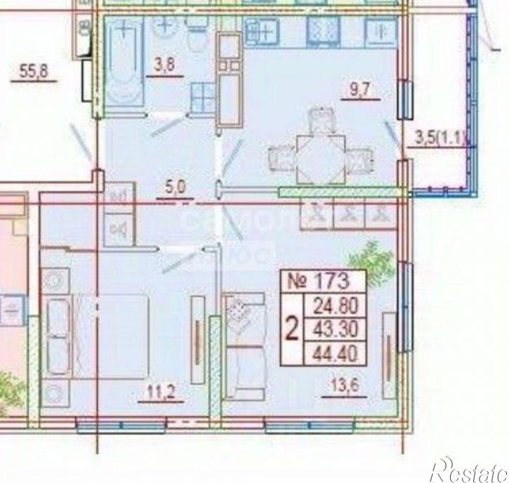2-комн квартира ул Куникова, 47Г,  д. 47Г