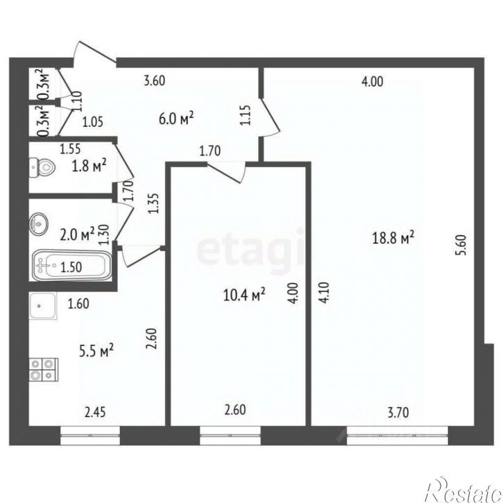 2-комн квартира Анапское шоссе, 29,  д. 29
