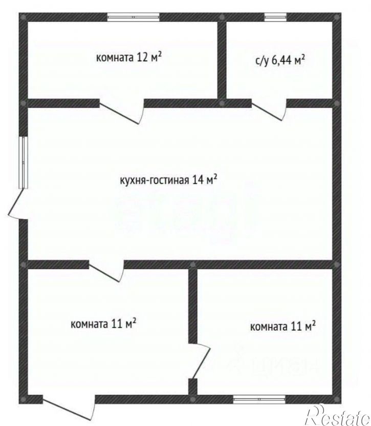 3-комн квартира ул Центральная, 68,  д. 68