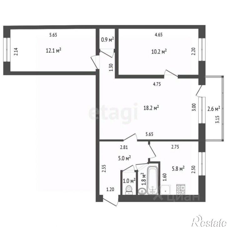 3-комн квартира ул Рубина, 28А,  д. 28А