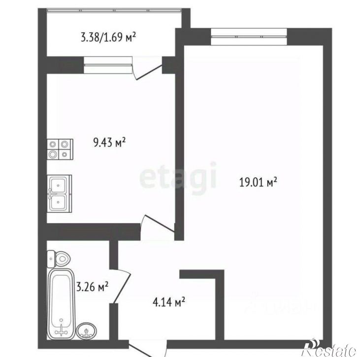 1-комн квартира пр-кт Ленина, 52А,  д. 52А