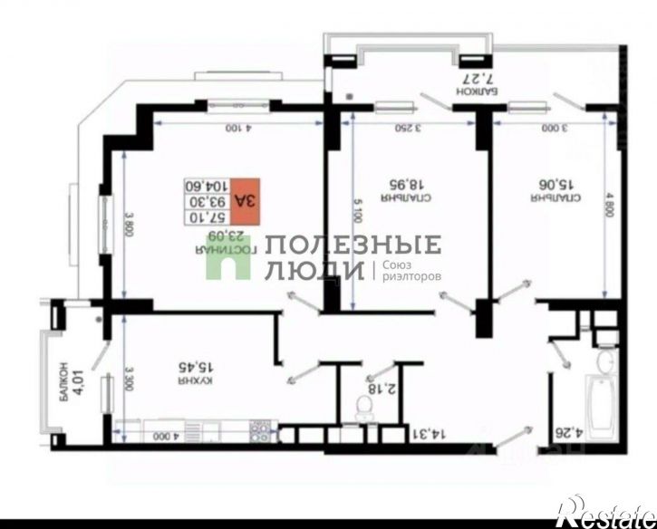 3-комн квартира пр-кт Дзержинского, 244 5,  д. 244 5,  к. 5
