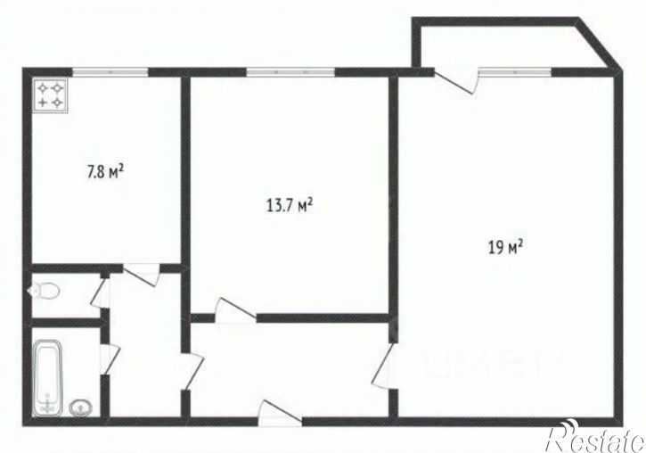 2-комн квартира ул Видова, 169,  д. 169