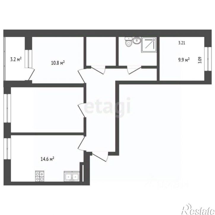 3-комн квартира пр-кт Ленина, 52А,  д. 52А