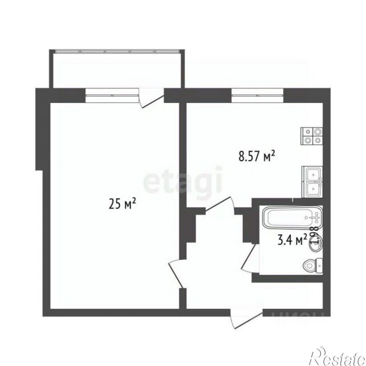 1-комн квартира пр-кт Дзержинского, 215,  д. 215