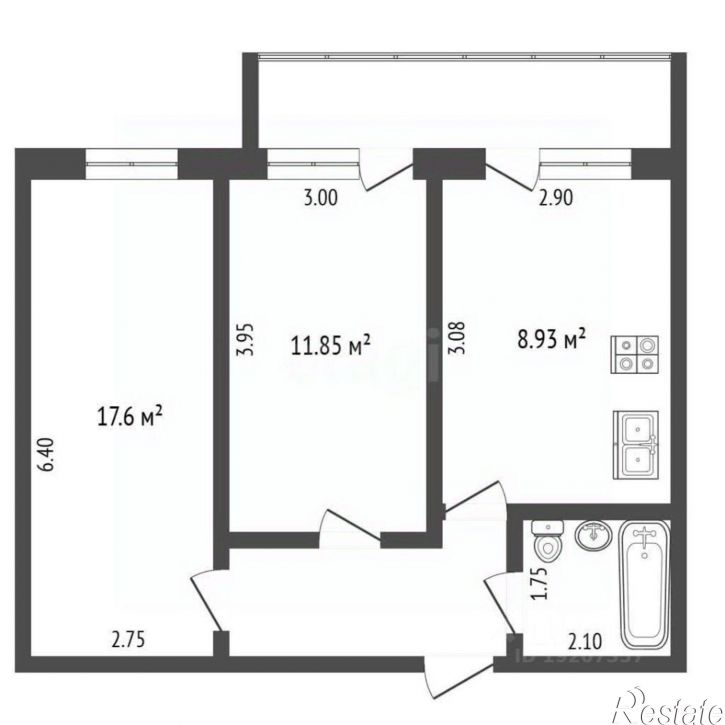 2-комн квартира