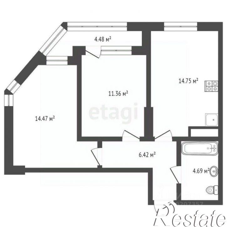 2-комн квартира Анапское шоссе, 51Д,  д. 51Д