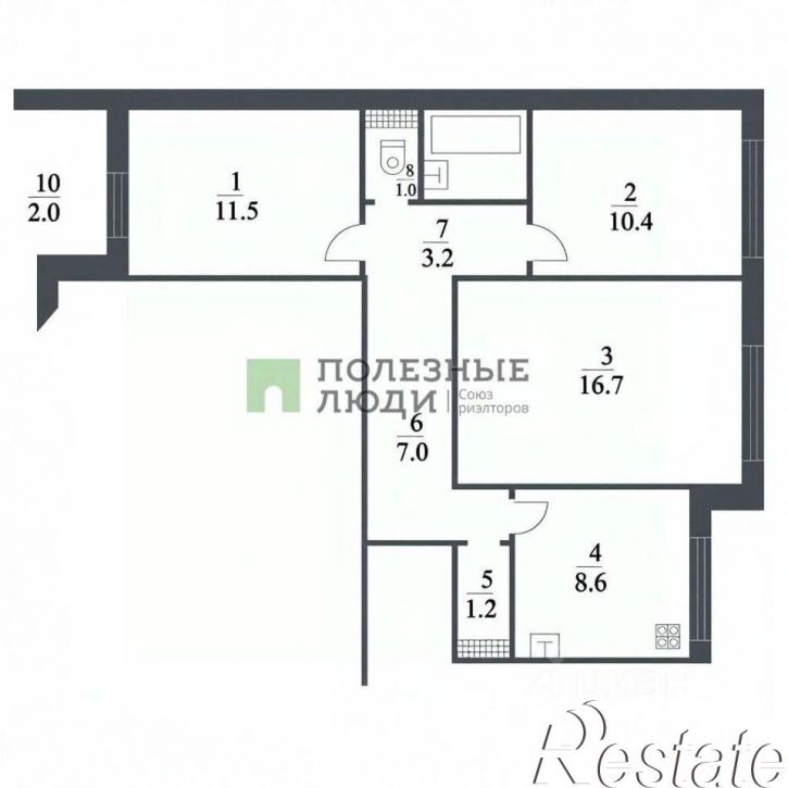 3-комн квартира Пионерская улица, 17,  д. 17