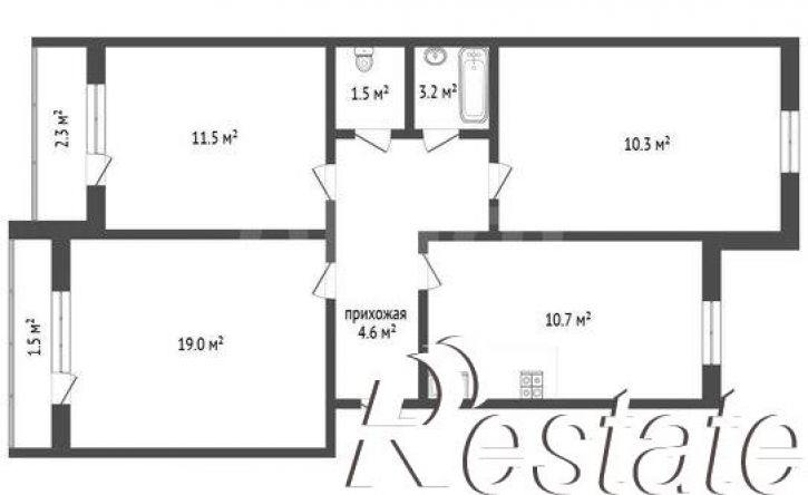 3-комн квартира Пионерская улица, 15,  д. 15