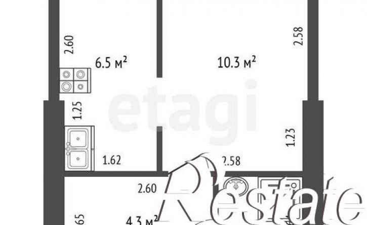 1-комн квартира улица Аршинцева, 25А,  д. 25А