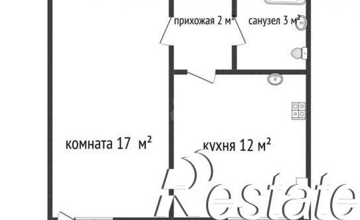 1-комн квартира Парковая улица, 32 к9,  д. 32 к9
