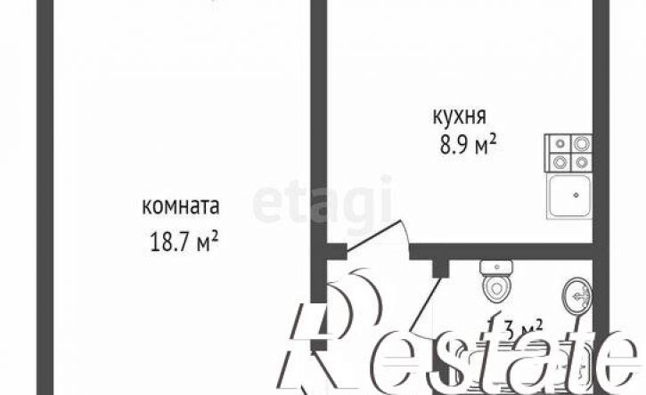 1-комн квартира улица Видова, 169,  д. 169