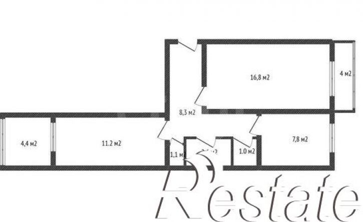 2-комн квартира улица Героев Десантников, 32,  д. 32